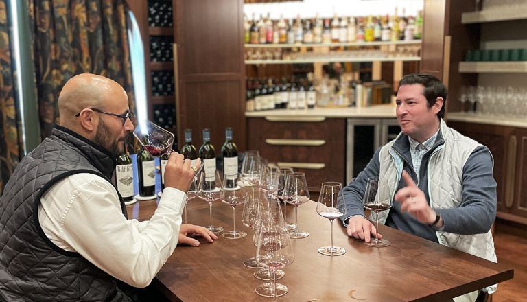 Chewing the fat with Carlton McCoy at Burgess in the Oak Knoll District.