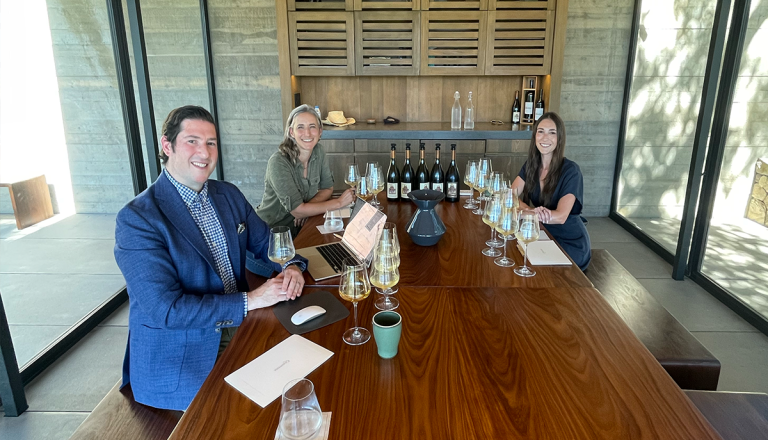 Me tasting at Quintessa in Rutherford.